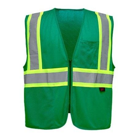Gss Safety GSS Safety Enhanced Visibility Multi-Color Vest-Cert Green-2XL/3XL 3136-2XL/3XL